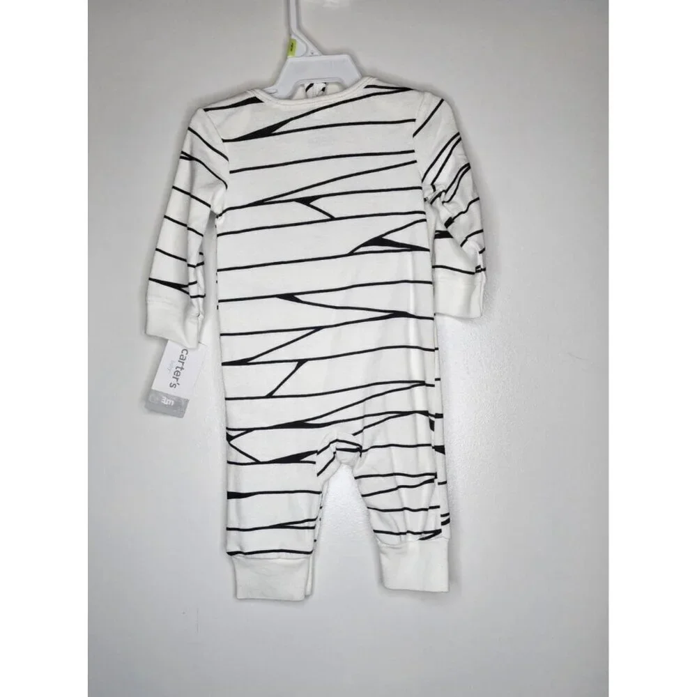 CARTER’s MUMMY TODDLER HALLOWEEN ONE PIECE OUTFIT WITH HAT 3 or 6 Months New - Picture 8 of 8